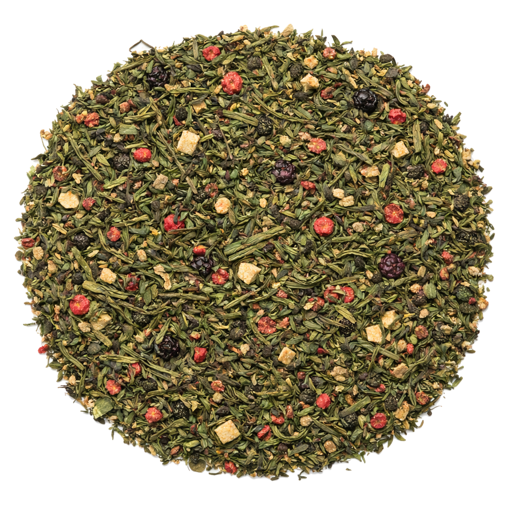 Thé vert Fraise sureau coquelicot